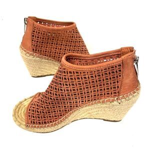 Vince Camuto wedge sandals with perforated leather 6